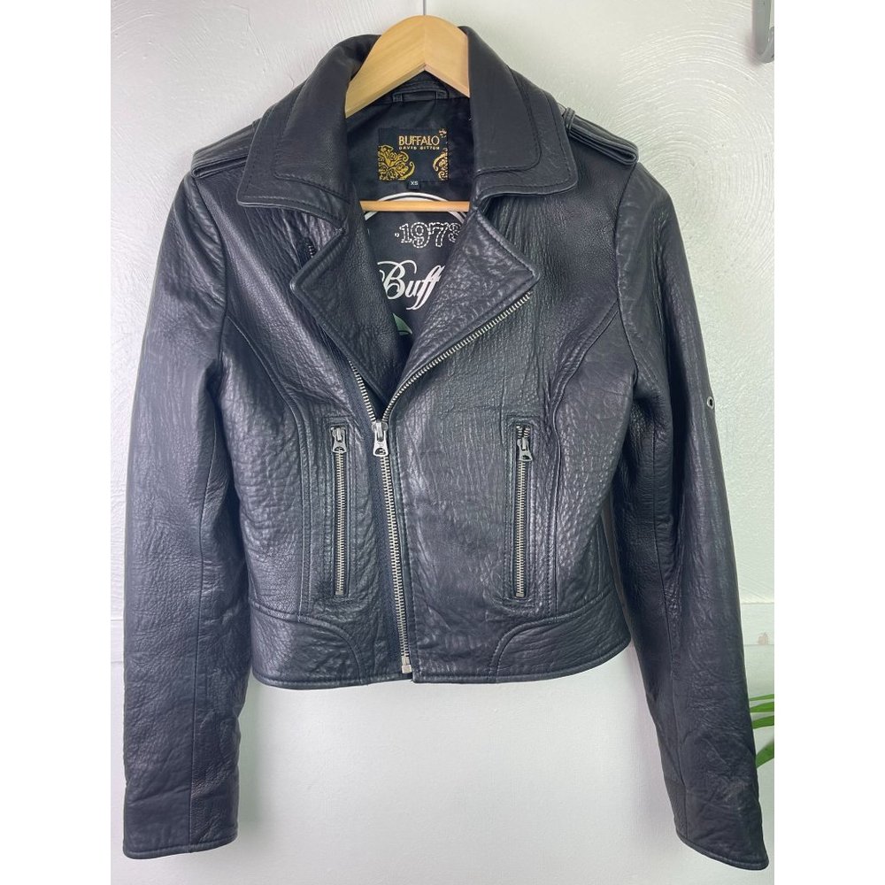 Buffalo David Britton leather jacket womens XS